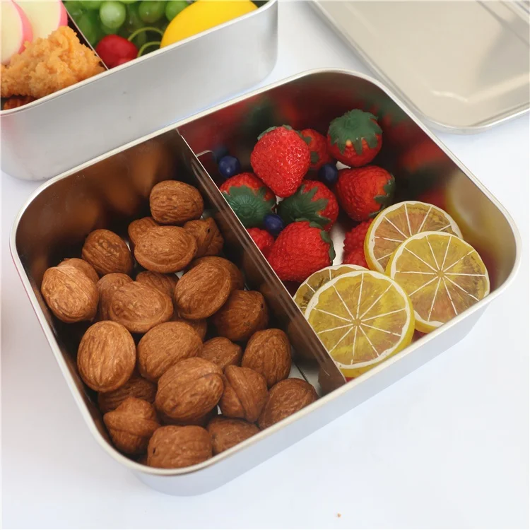 Eco-Friendly Food Grade Rectangular Metal Stainless Steel Bento Lunch Box with bamboo lid
Eco-Friendly Food Grade Rectangular Metal Stainless Steel Bento Lunch Box with bamboo lid