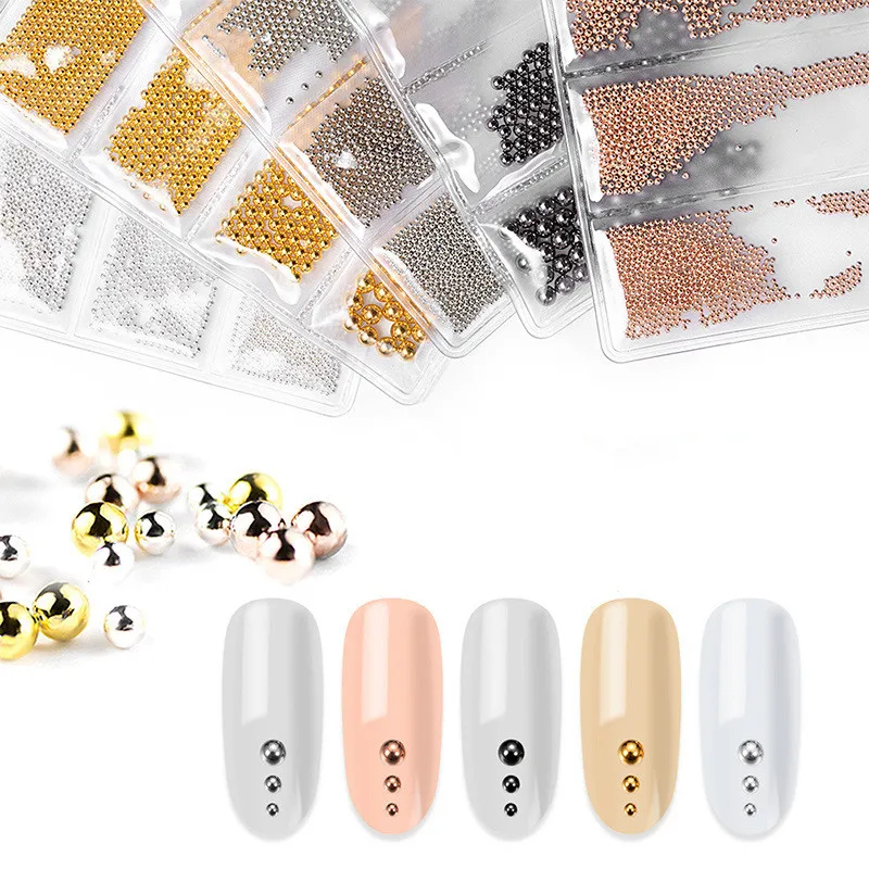 Misscheering 0.8/1/1.2/1.5/2/3 mm Rose Gold Silver Black Metal Nail Caviar Beads 3D Mini Micro Ball Tiny Nail Art Decoration
Misscheering 0.8/1/1.2/1.5/2/3 mm Rose Gold Silver Black Metal Nail Caviar Beads 3D Mini Micro Ball Tiny Nail Art Decoration