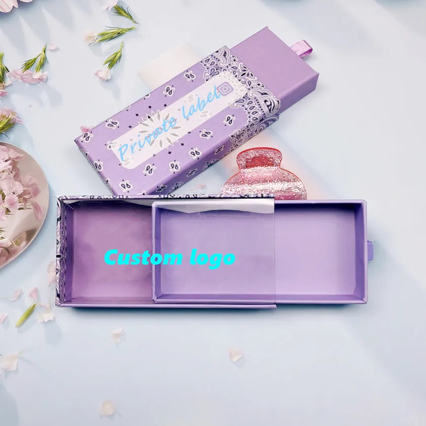 Designer Eyelash Box Customised Drawer Purple Clear PVC Lash Box
Designer Eyelash Box Customised Drawer Purple Clear PVC Lash Box