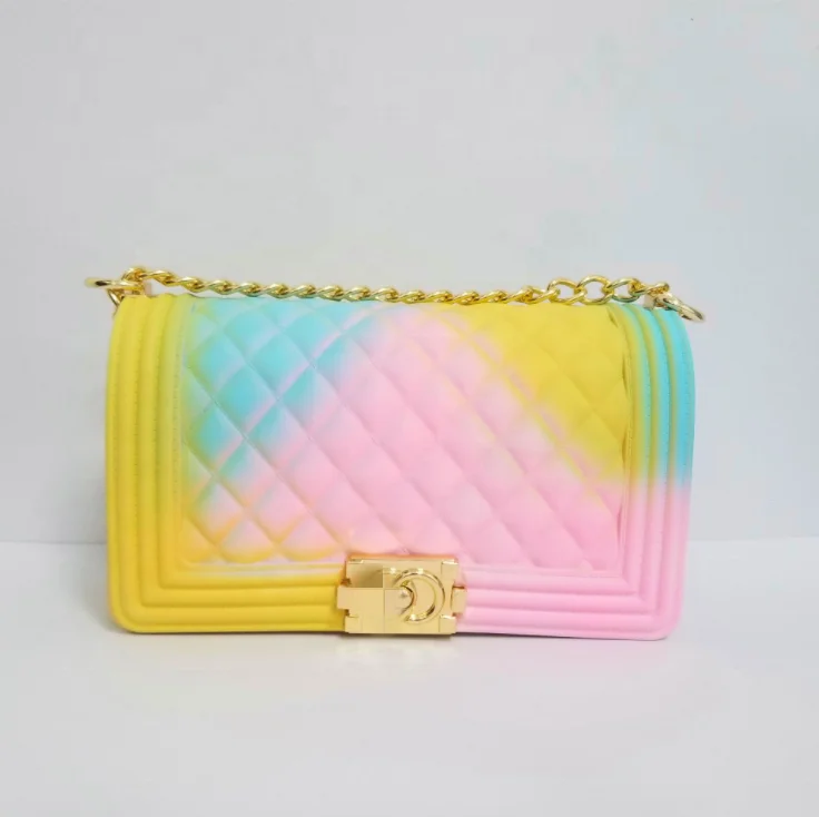 Women Handbags PVC Fashion Shoulder Rainbow Bag Luxury Ladies Hand Bags Candy Jelly Purse Wholesale, Shown
Women Handbags PVC Fashion Shoulder Rainbow Bag Luxury Ladies Hand Bags Candy Jelly Purse Wholesale, Shown