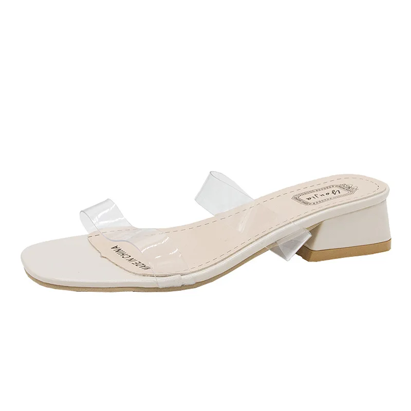 Amazon AliExpress Hot Selling Fashion Ladies Slippers Solid Color Square Heel Square Head Transparent Strap Women Slippers 2020
Amazon AliExpress Hot Selling Fashion Ladies Slippers Solid Color Square Heel Square Head Transparent Strap Women Slippers 2020