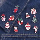 Creative Collar Lapel Pin Cartoon Christmas Series Cute Santa Enamel Pins Badge