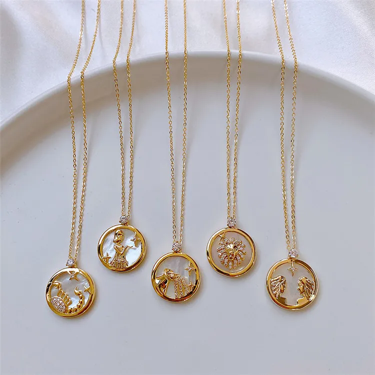Personalized Charm Round Necklace Pendant Zodiac Sign Gold Plated Zodiac Necklace Pendants, Picture
Personalized Charm Round Necklace Pendant Zodiac Sign Gold Plated Zodiac Necklace Pendants, Picture