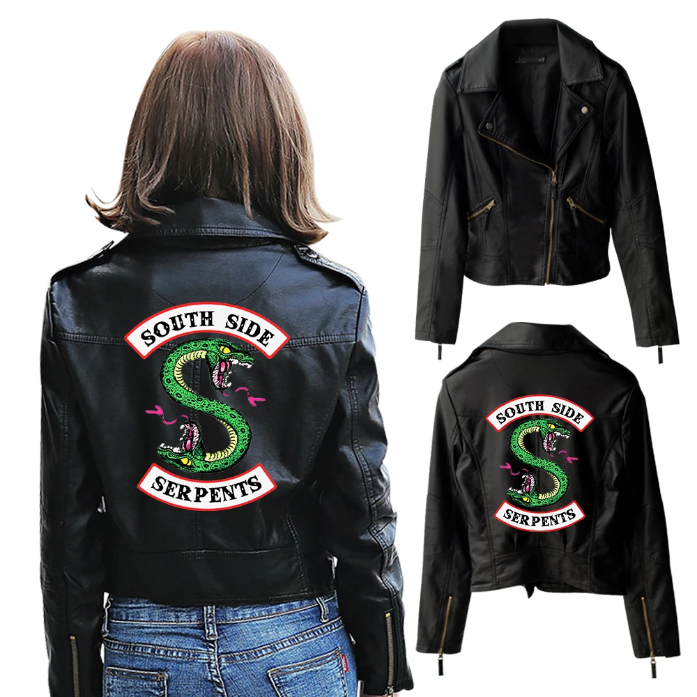 Cosplay Costume Jacket South Side Serpents Riverdale Pu Leather Jackets Women Streetwear Coats
Cosplay Costume Jacket South Side Serpents Riverdale Pu Leather Jackets Women Streetwear Coats