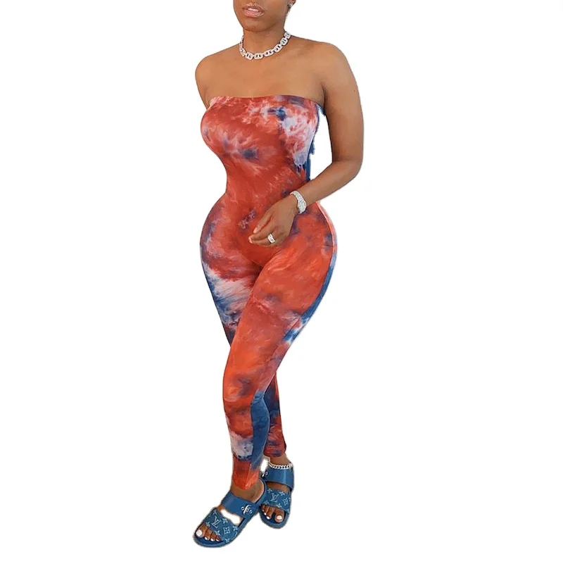 Amazon Hot Sale Fashion Sexy Casual Slim Sleeveless Jumpsuits Bodycon Pants Strapless Tie Dye Jumpsuit Women, Red, light blue
Amazon Hot Sale Fashion Sexy Casual Slim Sleeveless Jumpsuits Bodycon Pants Strapless Tie Dye Jumpsuit Women, Red, light blue