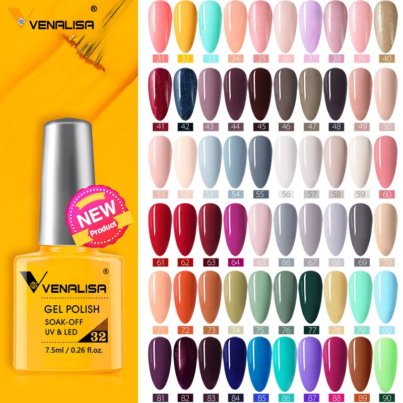 VENALISA New Nail Art Private Label 60 Colors UV LED Nail Gel Polish Long Lasting Soak Off High Pigment UV Gel Lacquer
VENALISA New Nail Art Private Label 60 Colors UV LED Nail Gel Polish Long Lasting Soak Off High Pigment UV Gel Lacquer
