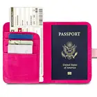 Flamingo Print Passport Holder For Travel Front Pocket Card Wallet