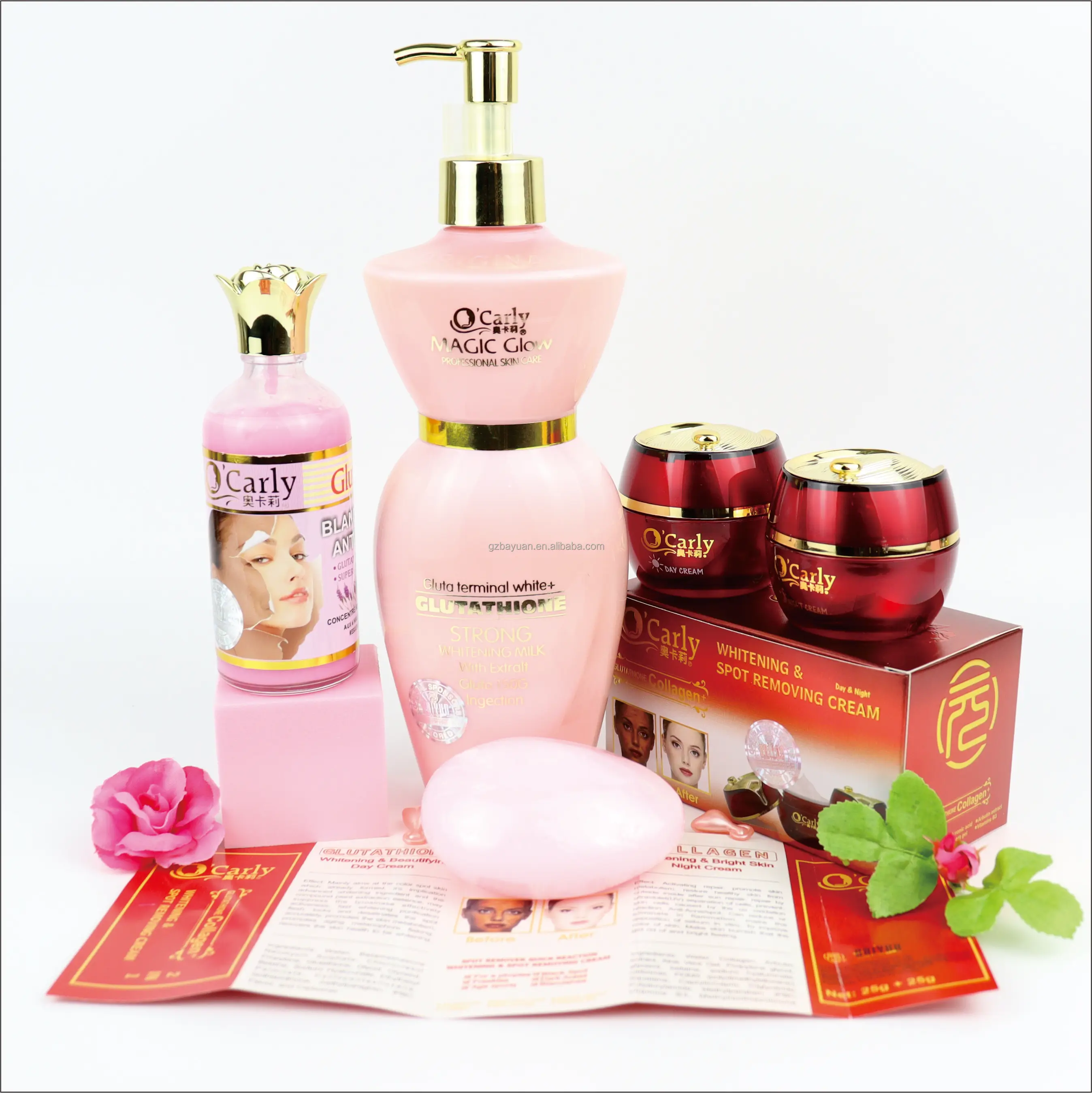 O'Carly Magic Glow White Skin care Set for Black Skin whitening set cosmetics body lotion serum cream soap sets
O'Carly Magic Glow White Skin care Set for Black Skin whitening set cosmetics body lotion serum cream soap sets