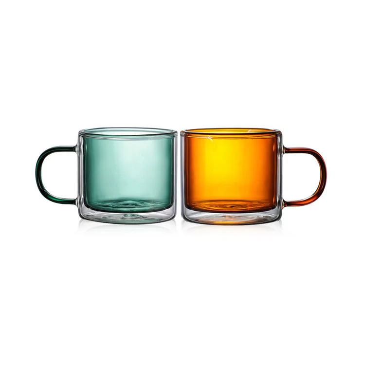 250ml Double Wall Glass Cup Handmade Double Wall Glass Coffee Mug Color Glass Cup, Green or amber
250ml Double Wall Glass Cup Handmade Double Wall Glass Coffee Mug Color Glass Cup, Green or amber