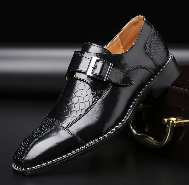 Men's single shoes spring 2021 new low-heeled men's shoes belt buckle business single shoes drop shipping, Black, red, brown
Men's single shoes spring 2021 new low-heeled men's shoes belt buckle business single shoes drop shipping, Black, red, brown