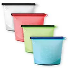 Multifunctional 1000ML Reusable Silicone Food Storage Bag Recyclable Freezer Bag Silicone Fresh Bag for Foods