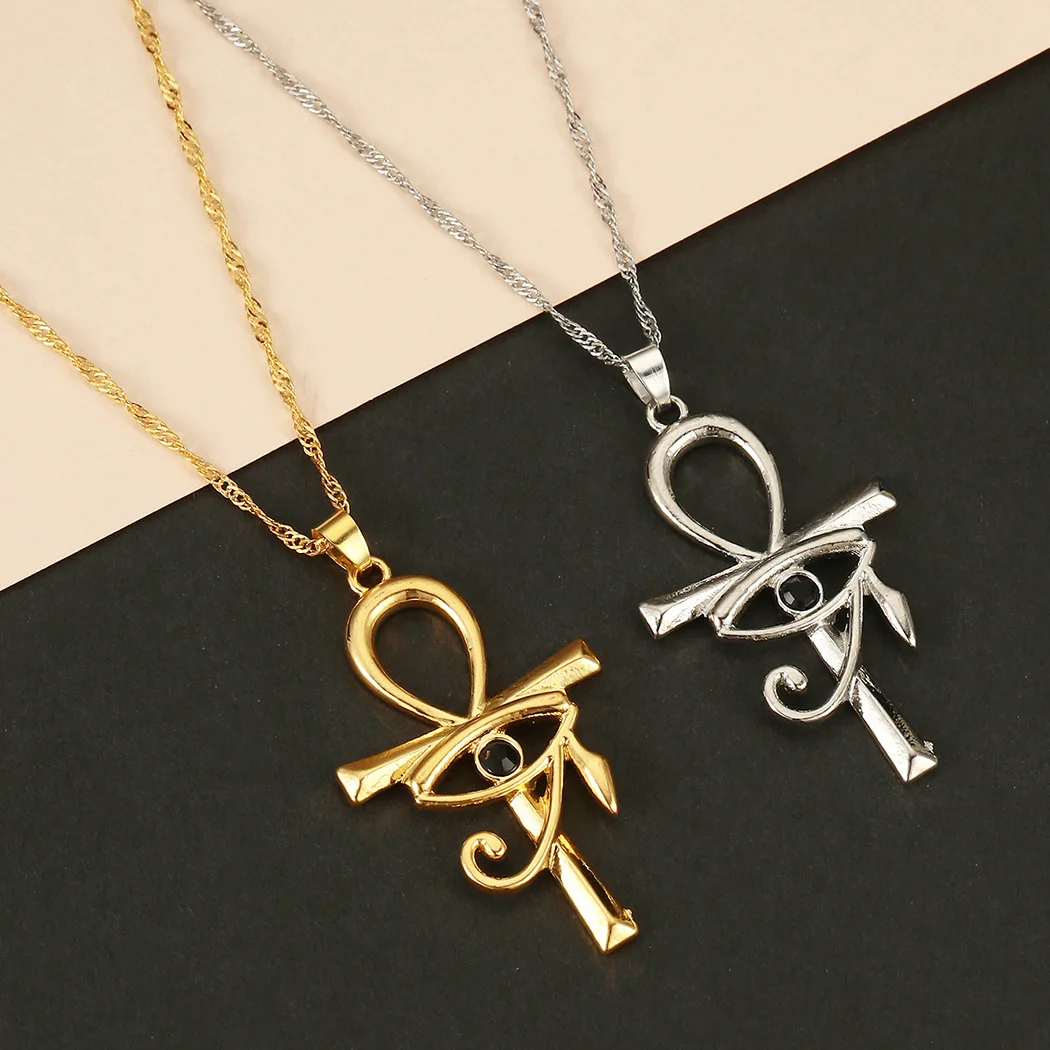Men Amulet Religion Punk Vintage Jewelry Evil Eye Golden Chains Necklaces Crystal EYE Cross Ankh Necklace For Women, Gold, silver
Men Amulet Religion Punk Vintage Jewelry Evil Eye Golden Chains Necklaces Crystal EYE Cross Ankh Necklace For Women, Gold, silver