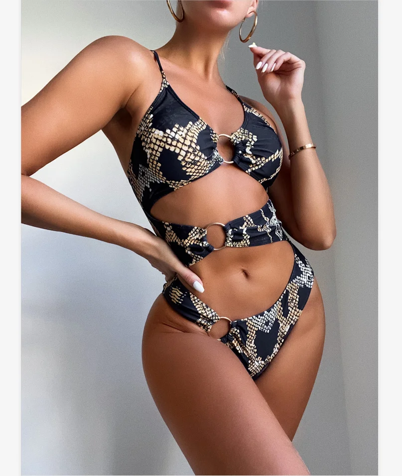 Women One Piece Swimwear Bikini Monokini Bathing Push Up Snakeskin Printed Swimwear
Women One Piece Swimwear Bikini Monokini Bathing Push Up Snakeskin Printed Swimwear