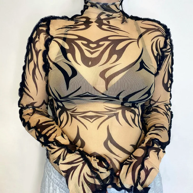 2021 spring fashion new style long-sleeved mesh T-shirt top with reverse car side printing
2021 spring fashion new style long-sleeved mesh T-shirt top with reverse car side printing