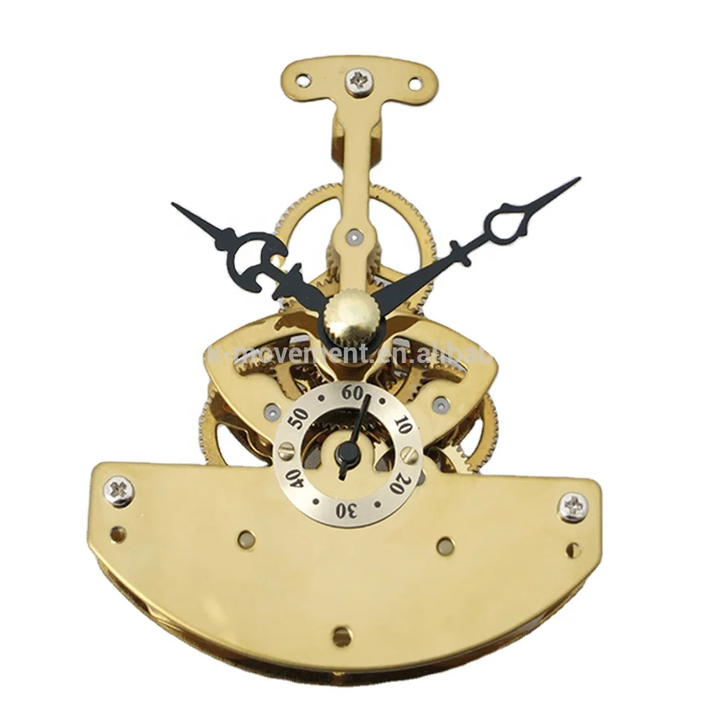 

Engine metal quartz skeleton clock kit mechanical clock movement, Gold