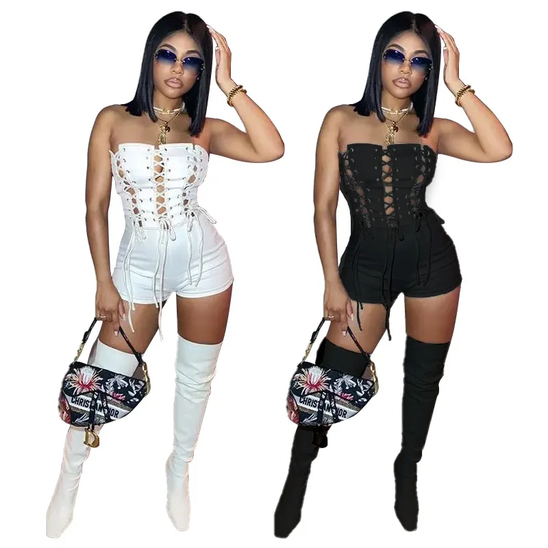 2022 Summer Pu Leather Jumpsuits Summer New Sleeveless Hollow Out Bandage Sexy Plus Size Shorts One Piece Women Leather Jumpsuit
2022 Summer Pu Leather Jumpsuits Summer New Sleeveless Hollow Out Bandage Sexy Plus Size Shorts One Piece Women Leather Jumpsuit