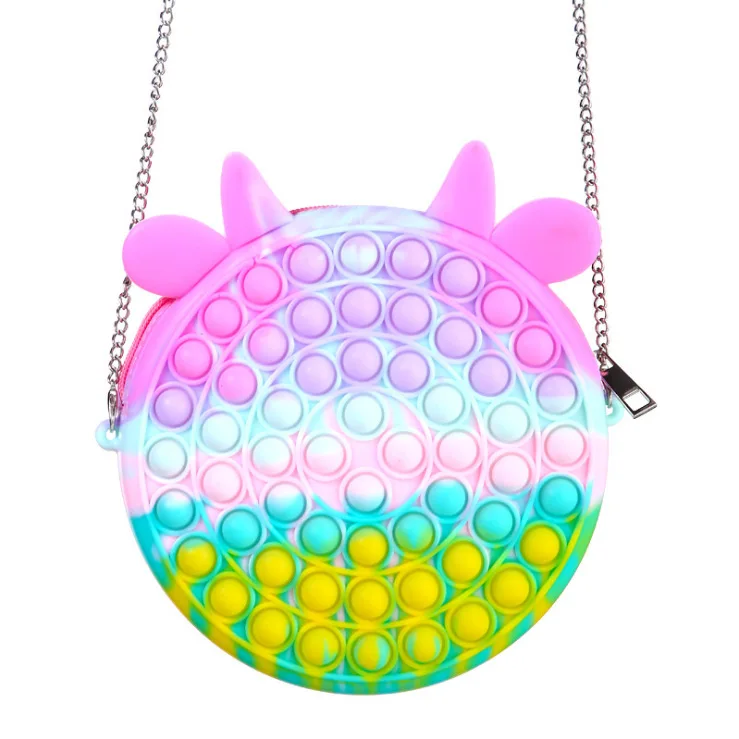Girls Lovely Mouse Head Bubble Purse Pop Toy Games Messenger Bags Deer Rainbow Silicone Stress Reliever Purses
Girls Lovely Mouse Head Bubble Purse Pop Toy Games Messenger Bags Deer Rainbow Silicone Stress Reliever Purses