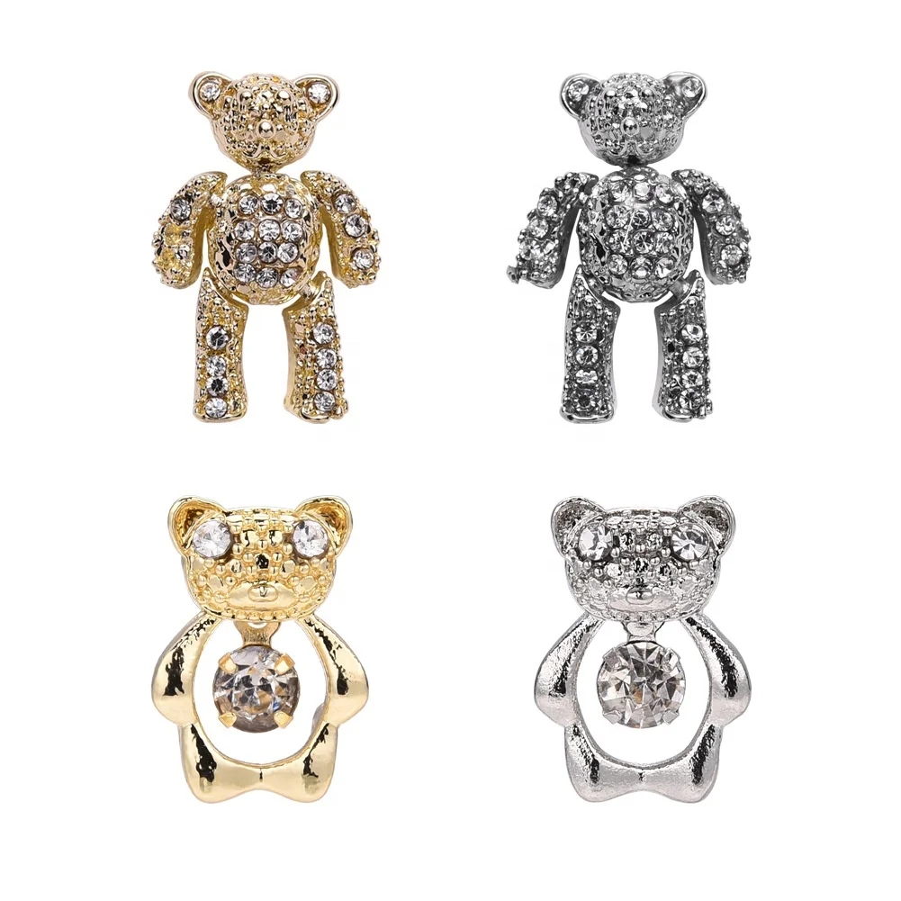 3D Luxury Gold Silver Color Bear Alloy Zircon Nail Art Decorations Rhinestone Shiny Crystal Nail Jewelry Rhinestone NR003
3D Luxury Gold Silver Color Bear Alloy Zircon Nail Art Decorations Rhinestone Shiny Crystal Nail Jewelry Rhinestone NR003