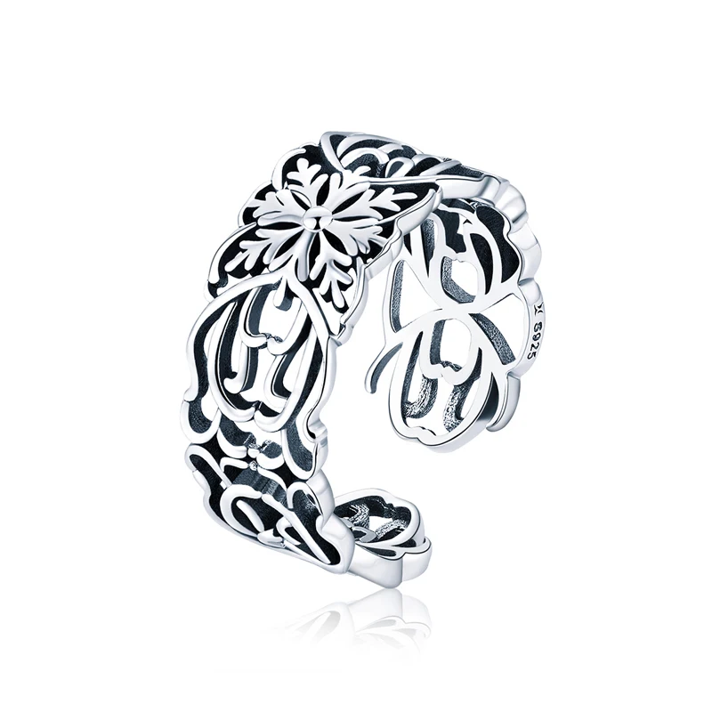 Classic Ring Sterling Silver Widen Snowflake Pattern Opening Adjustable Silver Ring 925 Jewelry
Classic Ring Sterling Silver Widen Snowflake Pattern Opening Adjustable Silver Ring 925 Jewelry