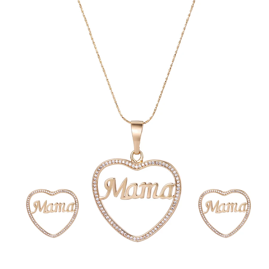 65052 xuping fashion gold plated heart mother's gift pendant and earrings jewelry set for women
65052 xuping fashion gold plated heart mother's gift pendant and earrings jewelry set for women