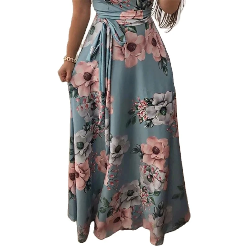 2020 Wholesale Summer O-Neck Short Sleeve Floral Print Plus Size Maxi Dresses Women
2020 Wholesale Summer O-Neck Short Sleeve Floral Print Plus Size Maxi Dresses Women