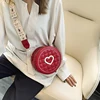 2019 Creative Round Purse For Girl's Lovely Heart Ring Women Cute Satchel Wholesale