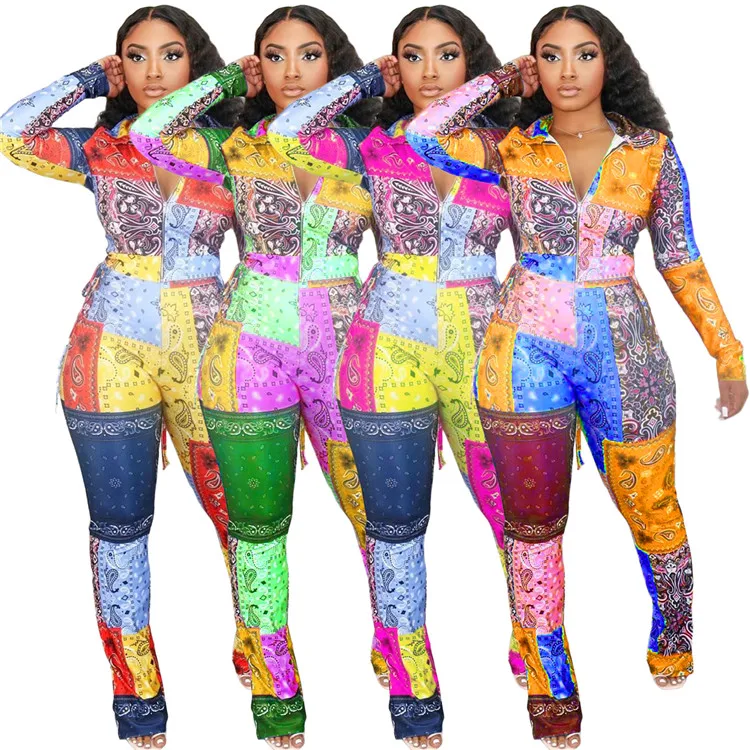 Wholesale Lady 2 Pcs Print Zipper Front Jacket And Bandage Pants Plus Size Fall Woman Two Piece Set, Picture
Wholesale Lady 2 Pcs Print Zipper Front Jacket And Bandage Pants Plus Size Fall Woman Two Piece Set, Picture