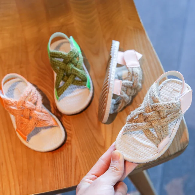 KS3038 Hot sell quality kids sandals unisex strap design kids rope sandals, As picture
KS3038 Hot sell quality kids sandals unisex strap design kids rope sandals, As picture