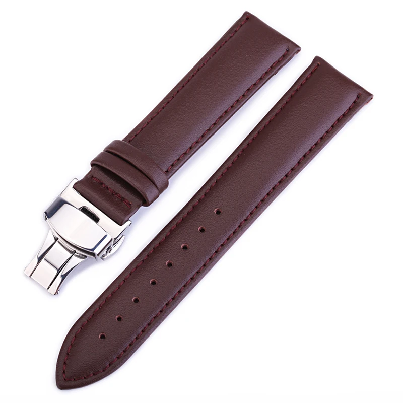 Cowhide Strap Plain Weave Strap Universal Watch Strap Double Button Butterfly Buckle 12-24MM Watch Accessories, Black brown
Cowhide Strap Plain Weave Strap Universal Watch Strap Double Button Butterfly Buckle 12-24MM Watch Accessories, Black brown
