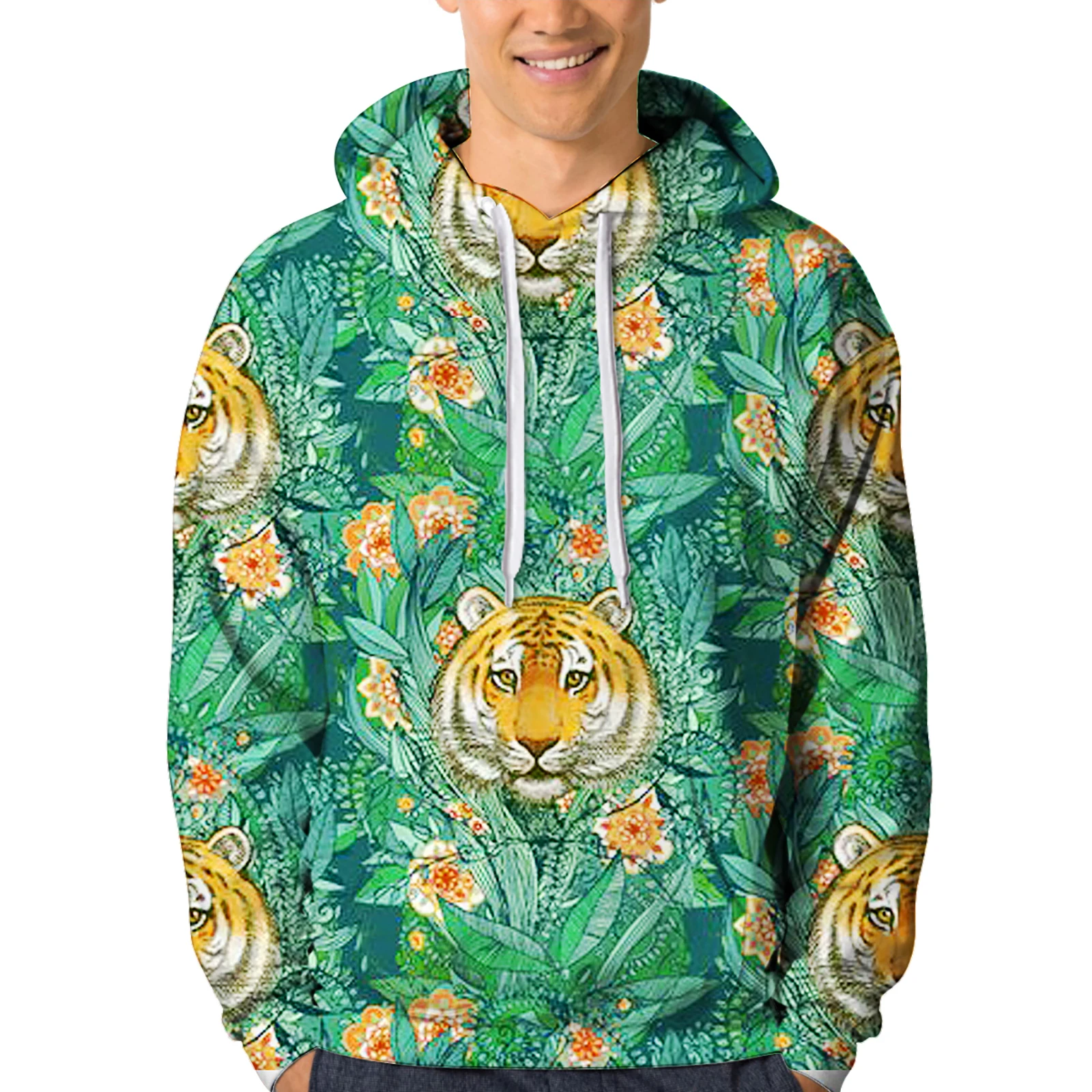 Men's Tiger Printed Hoodies Sweater Women's Sweatshirt Custom Pullover Hoodies Fashionable Streetwear Hoodies, Customized color
Men's Tiger Printed Hoodies Sweater Women's Sweatshirt Custom Pullover Hoodies Fashionable Streetwear Hoodies, Customized color