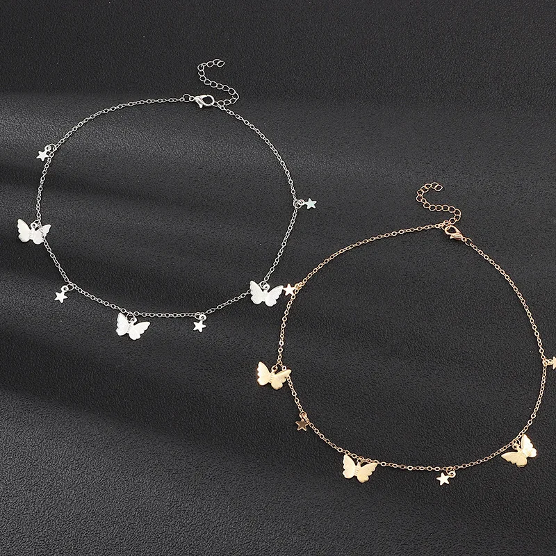 Women butterfly chain necklaces gold silver color jewelry choker pendant necklace for women girls lady gift
Women butterfly chain necklaces gold silver color jewelry choker pendant necklace for women girls lady gift