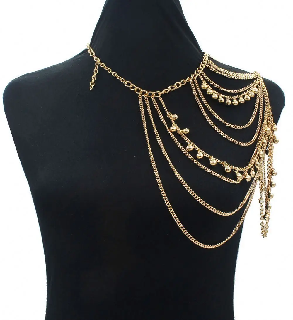 Women Shiny Sexy Chain Body Jewelry Gold Body Chain 18k gold plated chain necklace body, Colorful
Women Shiny Sexy Chain Body Jewelry Gold Body Chain 18k gold plated chain necklace body, Colorful