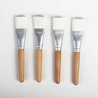 One-Stop Service Brush BLD Makeup Tools Cosmetic Mask Fiber Wood Handle Aluminum Tube Senior Facial Makeup Mask Brush