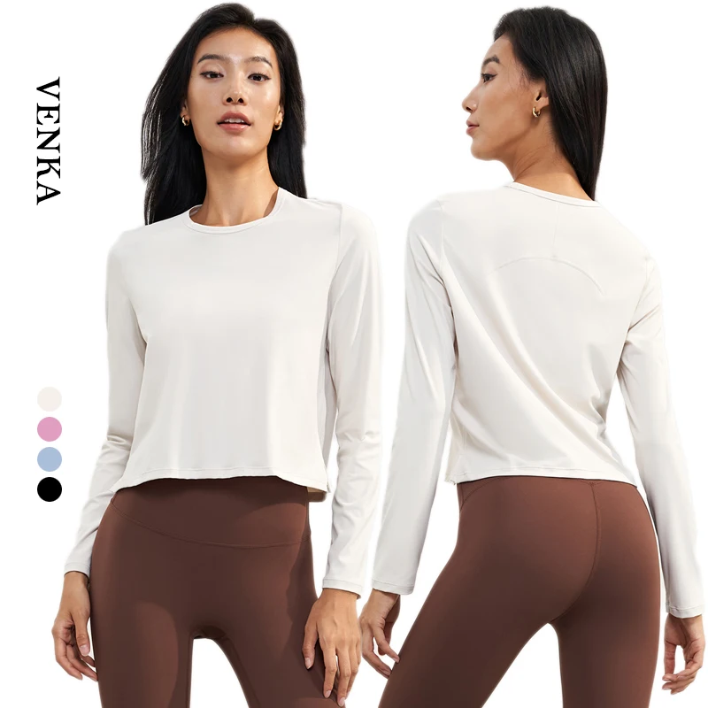 New Fabric Girls Sports Gym Top Soft Light Weight Breathable Fabric Round Neck Long Sleeve Women Fitness Top
New Fabric Girls Sports Gym Top Soft Light Weight Breathable Fabric Round Neck Long Sleeve Women Fitness Top