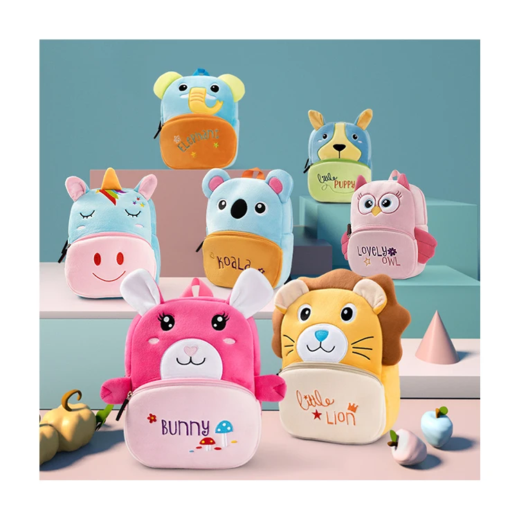 Cute Kindergarten Children'S Plush School Soft Colorful Lovely Animal Plush School Bag, Customized color
Cute Kindergarten Children'S Plush School Soft Colorful Lovely Animal Plush School Bag, Customized color