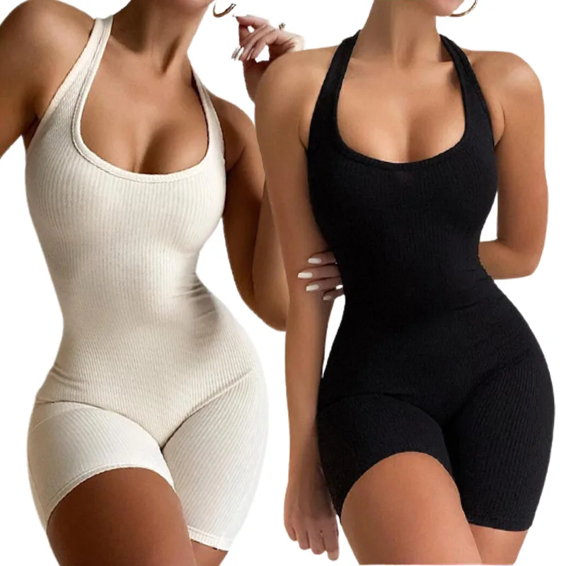 Fitness Yoga Halter Jumpsuit Sleeveless Short One 1 Piece Jumpsuit Women Rompers Womens Jumpsuits, Customized colors
Fitness Yoga Halter Jumpsuit Sleeveless Short One 1 Piece Jumpsuit Women Rompers Womens Jumpsuits, Customized colors