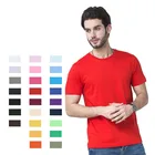Wholesale short sleeve eco friendly man 100% cotton custom short sleeve printed plain t shirt