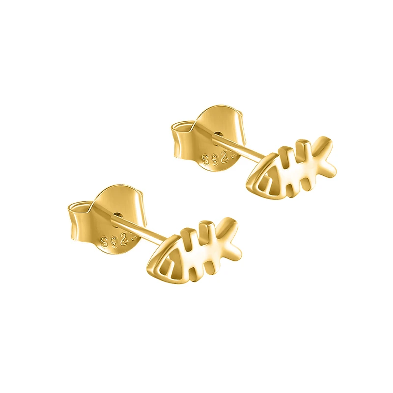18k gold plated S925 sterling silver INS style cactus fish bone versatile stud earrings
18k gold plated S925 sterling silver INS style cactus fish bone versatile stud earrings