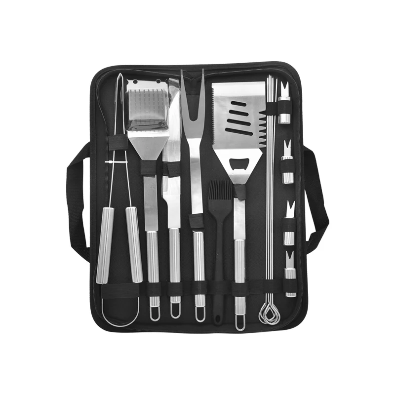 15 Pcs Picnic Barbecue Set Portable Stainless Steel Handle Tools Outdoor Camping BBQ Set Cooking Tool, Light grey
15 Pcs Picnic Barbecue Set Portable Stainless Steel Handle Tools Outdoor Camping BBQ Set Cooking Tool, Light grey