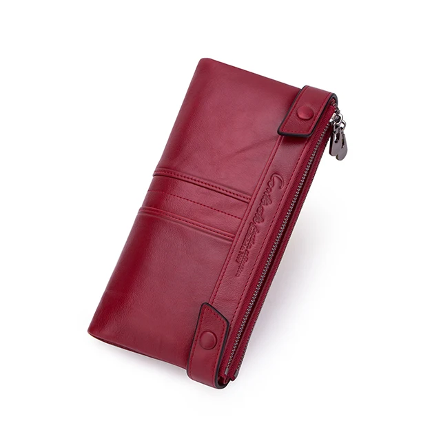 CONTACT'S Women Wallets Casual Long Purse with Phone Pocket Genuine Leather Wallet Large Capacity Card Holder Lady Purses RFID, Red, green, grey, blue and black
CONTACT'S Women Wallets Casual Long Purse with Phone Pocket Genuine Leather Wallet Large Capacity Card Holder Lady Purses RFID, Red, green, grey, blue and black