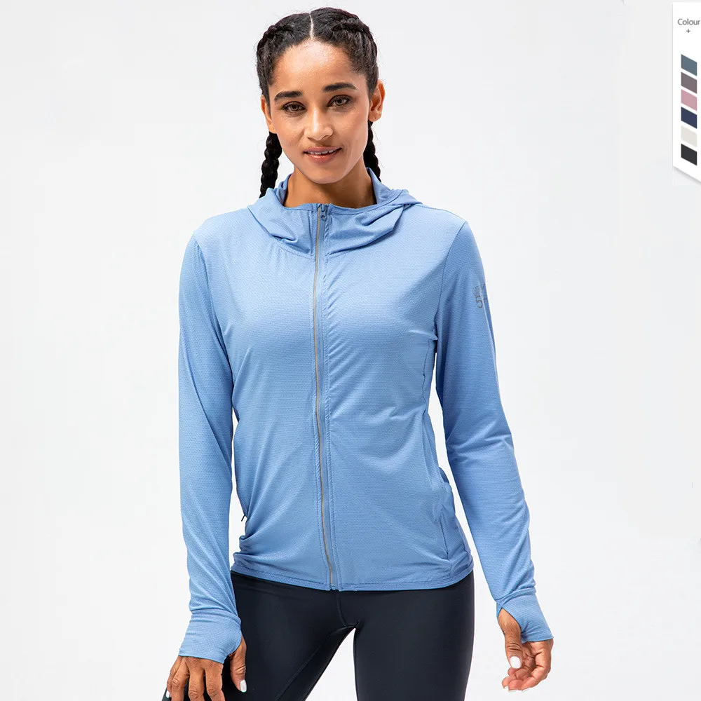 Custom 2022 Anti UV Breathable Women Sports Outdoor Jacket With Hooded Zipper Running Yoga Workout Jackets
Custom 2022 Anti UV Breathable Women Sports Outdoor Jacket With Hooded Zipper Running Yoga Workout Jackets