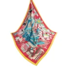 Latest Design Customised Polyester Head Scarf Custom Floral Digital Print Viscose Polyester Scarf