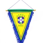 Wholesale cheap custom printed mini CBF football club satin pennants flag
