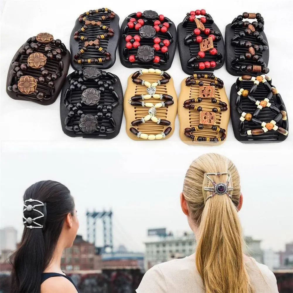 Hot selling Luxurious Easy Magic Wood Beads Double Hair Comb Clip Stretchy Women Hair Accessories Hair Styling Tool, Any color is available
Hot selling Luxurious Easy Magic Wood Beads Double Hair Comb Clip Stretchy Women Hair Accessories Hair Styling Tool, Any color is available