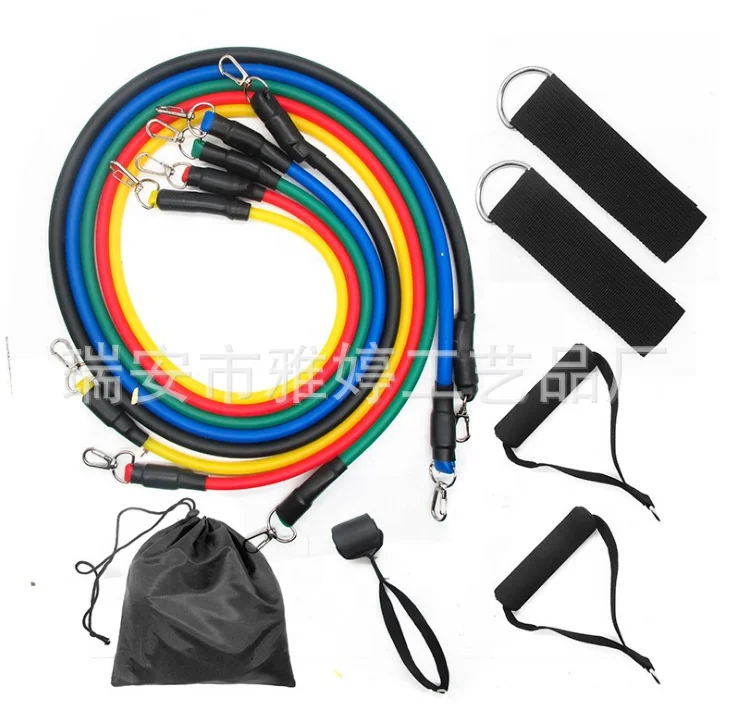 11 piece TV new fashion pull belt portable latex sports fitness pull rope tension rope, Black
11 piece TV new fashion pull belt portable latex sports fitness pull rope tension rope, Black