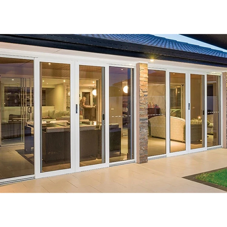 China Supplier french pvc slide door patio double glazed plastic/vinyl casement glass doors interior with fair price