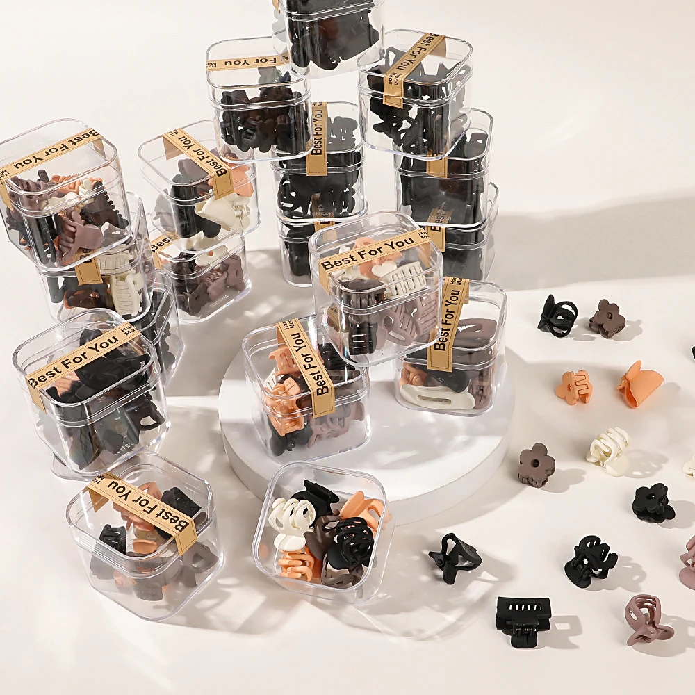 Wholesale 10pcs/Box Mini Hair Claw Clips Cute Fringe Hair Clip Set 33 Patterns Sweet Clips Hair Accessories for Women Girls 
Wholesale 10pcs/Box Mini Hair Claw Clips Cute Fringe Hair Clip Set 33 Patterns Sweet Clips Hair Accessories for Women Girls