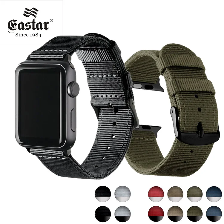 Eastar Lightweight Breathable waterproof Nylon strap for apple watch 5 band 42mm 38mm for iWatch series 4 3 2 1 watch band, 12 colors
Eastar Lightweight Breathable waterproof Nylon strap for apple watch 5 band 42mm 38mm for iWatch series 4 3 2 1 watch band, 12 colors