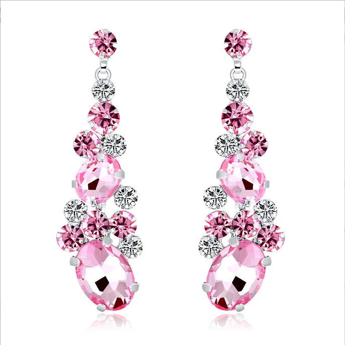 The New Luxurious Atmosphere Long Earrings Glass Earrings Temperament Crystal Bridal Earrings, Pink
The New Luxurious Atmosphere Long Earrings Glass Earrings Temperament Crystal Bridal Earrings, Pink