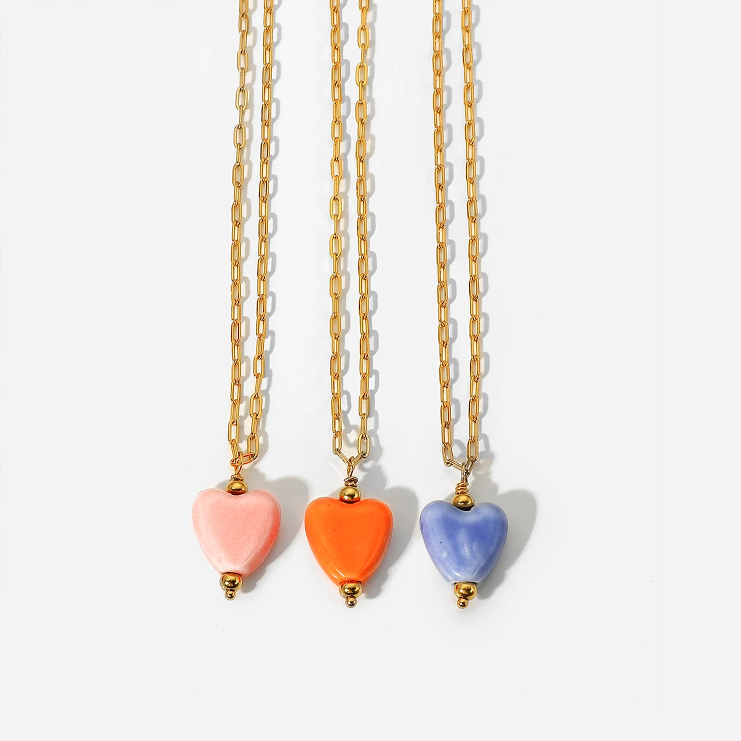 Multicolor Ceramic Love Pendant Necklace 18k Gold Stainless Steel Jewelry Chain Necklace For Women
Multicolor Ceramic Love Pendant Necklace 18k Gold Stainless Steel Jewelry Chain Necklace For Women